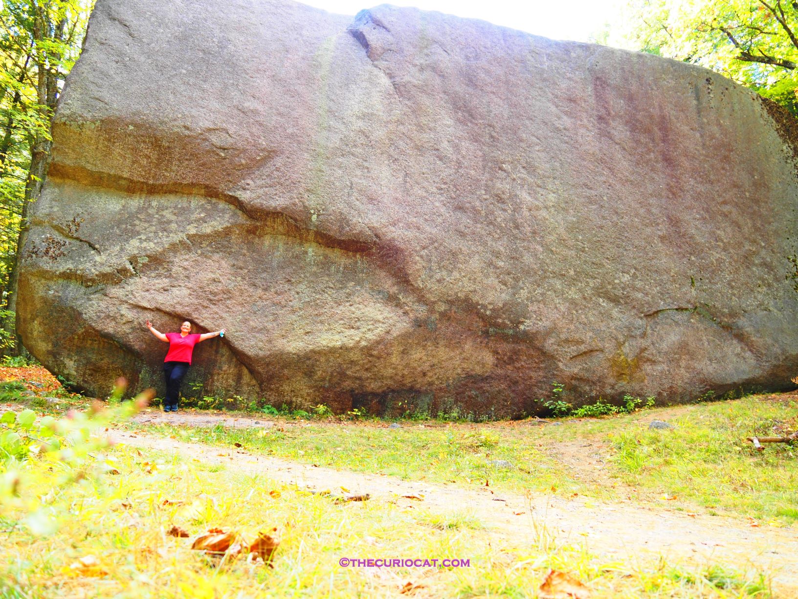 Madison Boulder, human for scale